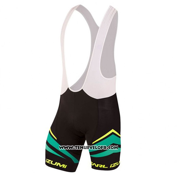 2017 Maillot Ciclismo Pearl Izumi Noir et Vert Manches Courtes et Cuissard